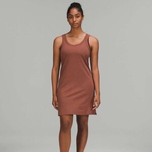 EUC Lululemon Classic Fit Cotton Blend Scoop Dress - Size 10 - Ancient Copper
